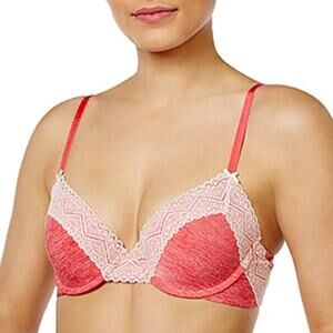 Heidi by Heidi Klum Smooth Marl Lace T-Shirt Bra H221-1180B Teaberry Size 38C